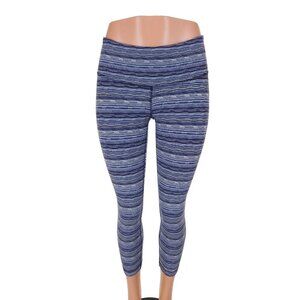 Lululemon Wunder Under Crop III Size 4 Space Dye Twist Sapphire Blue Multi
